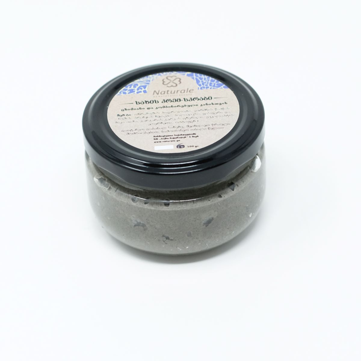 შავი თიხის სკრაბ-ნიღაბი ჩაის ხის და როზმარინის ეთერზეთით